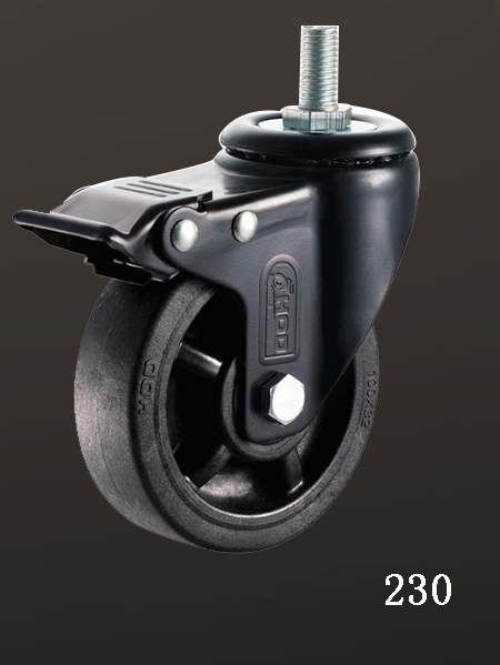 絲杆雙刹耐高溫腳輪CHigh-temp.Nylon輪