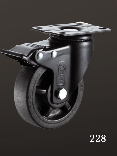 平底（dǐ）雙刹耐高溫CHigh-temp.Nylon輪