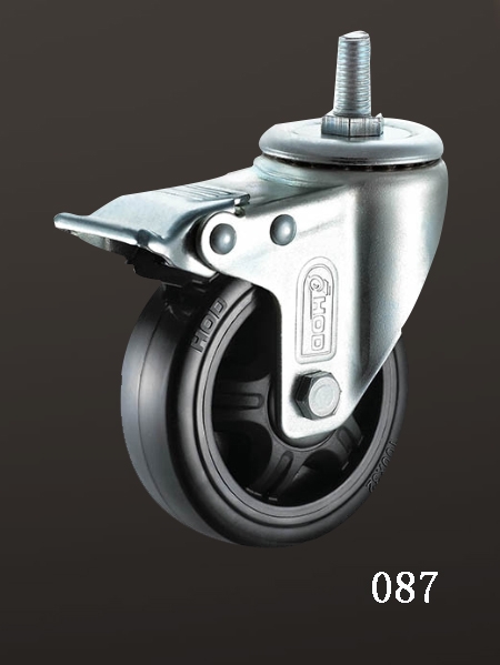 絲杆（gǎn）雙（shuāng）刹PU輪