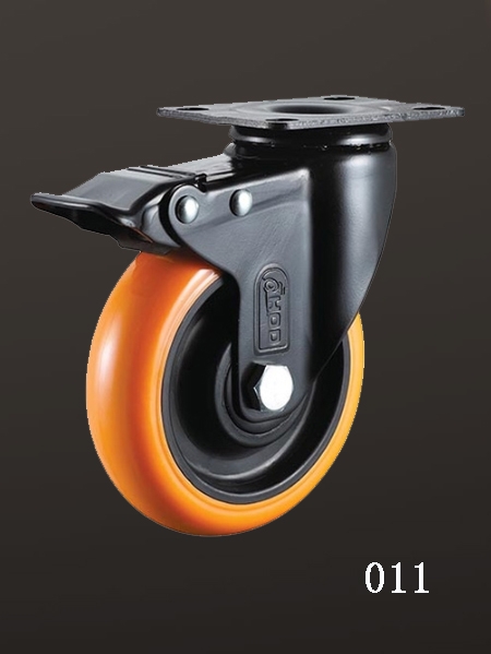 平底雙刹聚氨酯腳（jiǎo）輪