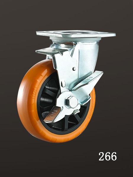 平底邊（biān）刹PU輪（lún）