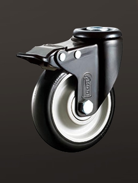 中（zhōng）型孔頂雙刹PU輪（lún）