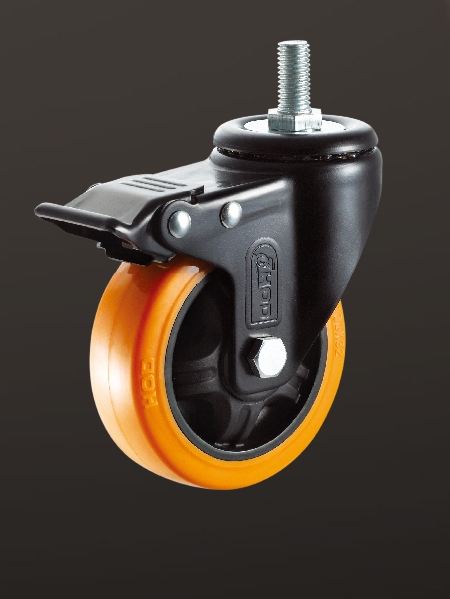 絲杆（gǎn）雙刹PU輪