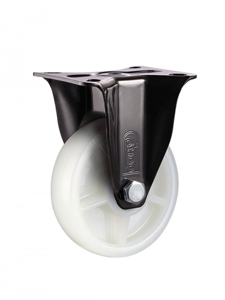 62係列-3寸固定雙軸承原色一次成型改性聚丙烯YUPA輪(黑漆)