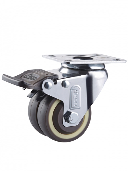 TPR645 平底（dǐ）塑料雙刹