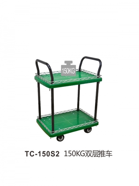 家用折疊手推（tuī）車平板車鋁合金（jīn）靜音搬運四輪拉貨（huò）拖車小推車