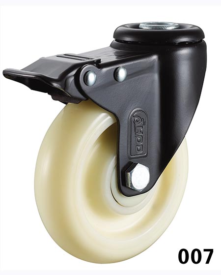 孔頂雙刹尼龍（lóng）腳（jiǎo）輪（lún）