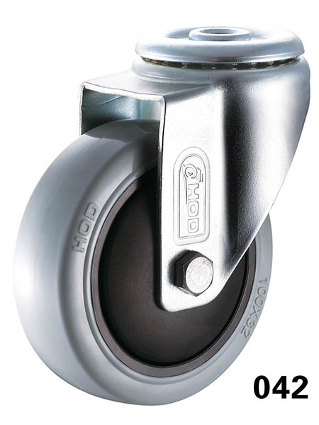 孔（kǒng）頂萬向塑料腳輪