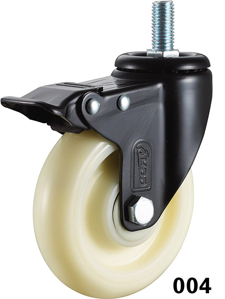 絲杆雙（shuāng）刹（shā）尼龍腳輪