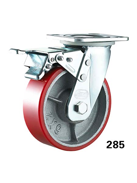 帶刹車鐵芯腳輪