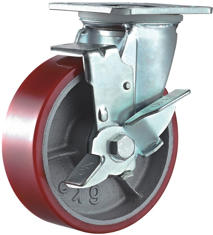 紅（hóng）色（sè）重型腳輪