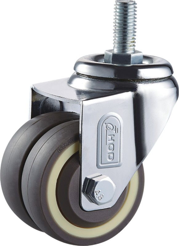 2.5寸絲（sī）杆雙輪（lún）工（gōng）業腳輪